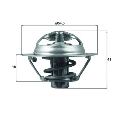 Abbildung von MAHLE ORIGINAL TX 162 82D Kühlwasserthermostat 82 54,5 mit Dichtung RENAULT: Megane 3 Grandtour, CLIO 3, Schrägheck, NISSAN: MICRA 4