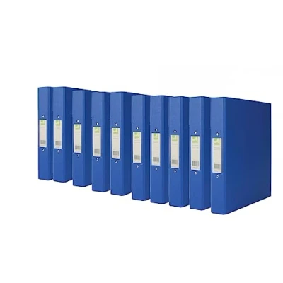 Abbildung von Q Connect KF02003 Ringbuch 2 Ringe A4 25 mm Polypropylen blau