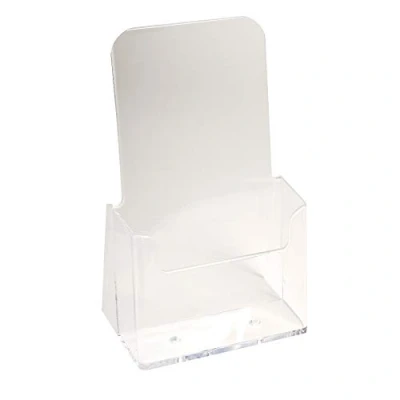 Abbildung von Exacompta 73058D Tischprospekthalter Exacyrl für 10 x 21 cm aus robustem Acryl gefertigt einem Guss kristall ideal Schreibtisch und Büro Verkaufsbüro Flyerhalter