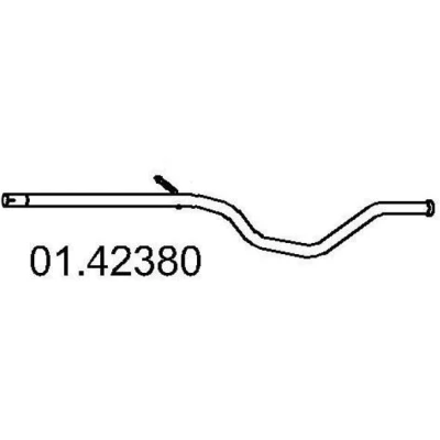 Abbildung von MTS 01.42380 Abgasrohr 1545 hinten für Endschalldämpfer PEUGEOT: 307 Schrägheck, CITROËN: C4 I Schrägheck