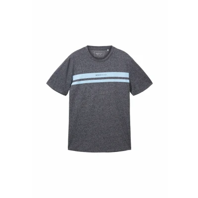 Abbildung von TOM Tailor Denim Tshirt print, Herren, Größe: XXL, Sky captain blue non solid