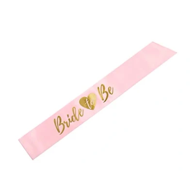 Abbildung von Schärpe Bride to be Satin 10x75cm Junggesellinnenabschied JGA Frauen Deko Accessoires rosa