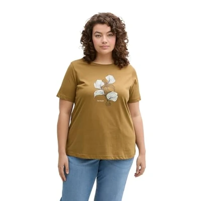 Abbildung von TOM Tailor Tshirt print, Damen, Größe: 44, Nutria olive