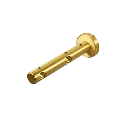 Abbildung von iso design Messing Matt Wandträger 2 läufig geschlossen für 12 mm Gardinenstangen