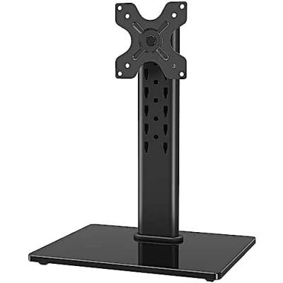 Abbildung von ELIVED Monitorständer, Freistehende Monitor Halterung für 13 32 Zoll Bildschirme bis zu 10 kg, Schreibtisch Bildschirmständer 360Drehbar 90Schwenkbar ±30Neigbar, VESA 75/100mm, EV2011