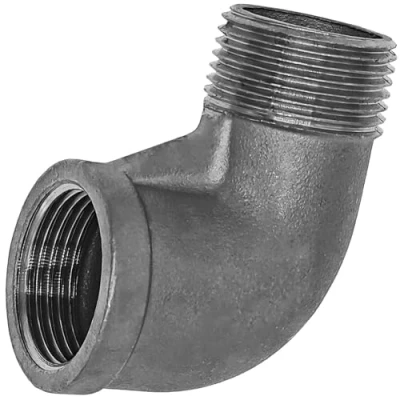 Abbildung von Winkel 90 Grad mit 3/4 Zoll Innen und Außengewinde Fitting aus Edelstahl (V4A)