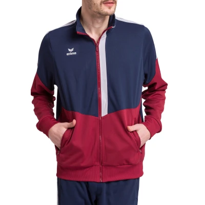 Abbildung von Erima Squad Trainingsjacke blaurotgrau, M Unisex