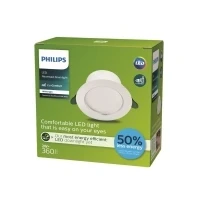 Abbildung von Philips Diamond Cut ultraeffizientes Downlight, 1 x 2,2 W, Durchmesser 90 mm, neutralweiß, weiß