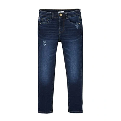 Abbildung von Vertbaudet Mädchen Slim Fit Jeans,waterless, Hüftweite Dark Blue 158