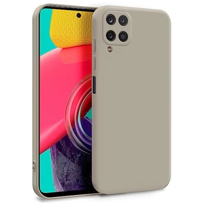 Abbildung von MyGadget Hülle für Samsung Galaxy M53 5G Zweilagige Handyhülle mit Kameraschutz Cover Innenfutter &amp; Silikon außen Grau