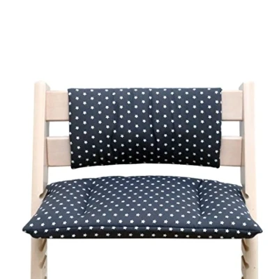 Abbildung von Blausberg Baby Tripp Trapp Sitzkissen Set Junior für Stokke Hochstuhl ohne Schlitz im in Dunkelgrau Stern