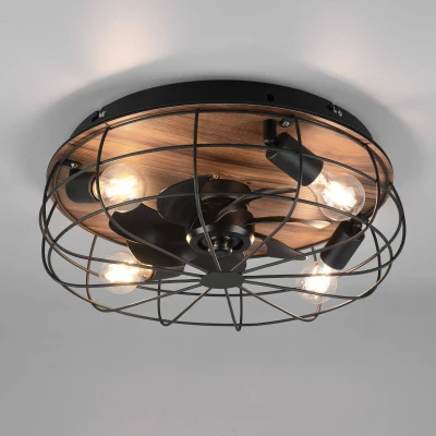 Abbildung von TRIO Leuchten Deckenleuchte Trondheim Deckenventilator, Timerfunktion, Ventilatorfunktion, Leuchtmittel wechselbar, Deckenlampe Ventilator getrennt schaltbar