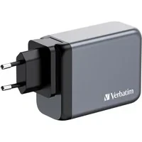 Abbildung von Verbatim GaN Charger 200 W, 4 Ports USB C Ladegerät, Power Adapter mit 3 x und 1 A, Schnellladegerät als Mehrfachstecker, für Apple MacBook, Notebook, iPad, iPhone, Samsung Co