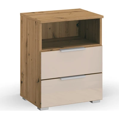 Abbildung von rauch Nachtkommode &quot;Koluna&quot;, mit Glasfront, 2 Schubkästen, inkl. 3er Set Filzboxen
