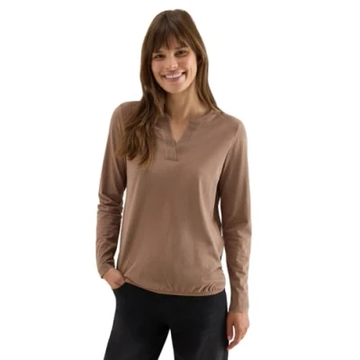 Abbildung von Cecil IM LOOK Langarmshirt, Damen, Größe: Small, Braun