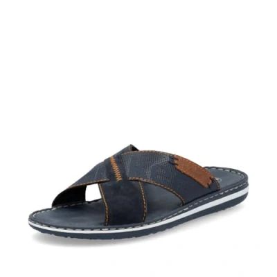 Abbildung von Rieker Pantolette flach, Herren, Größe: 41, Pazifik/sherry/navy Schuhe