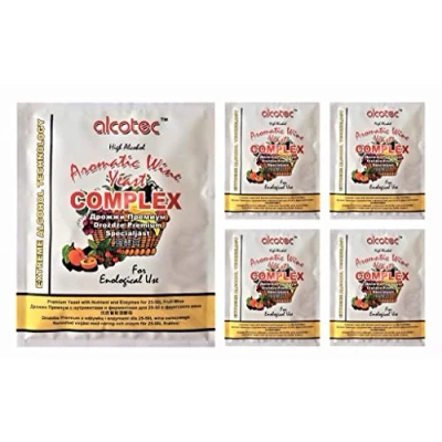 Abbildung von HUGBERT Weinhefe, Aromatic Wine Complex, Turbohefe, Alkohol, Gärhefe, Wein, 5 Stück