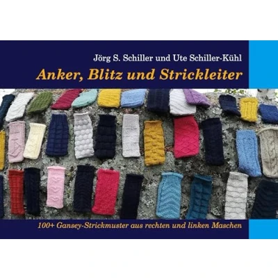 Abbildung von Anker, Blitz und Strickleiter: 100+ Gansey Strickmuster aus rechten linken Maschen