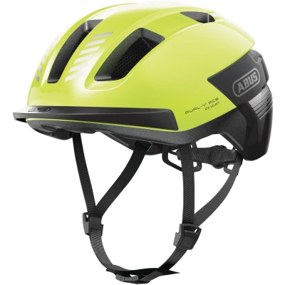 Abbildung von ABUS Fahrradhelm Purl Y ACE mit LED Licht geeignet Fahrten auf E Bike und S Pedelec Trendiger NTA Schutzhelm für Erwachsene Jugendliche Gelb, Größe L