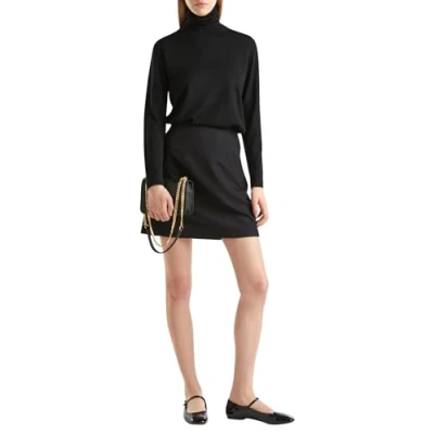 Abbildung von United Colors of Benetton Turtleneck Plain WITH Cuffs AND HEM Strickpullover, Damen, Größe: Large, Black