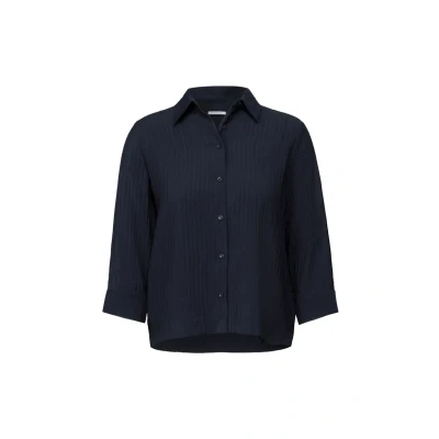 Abbildung von Cecil Struktur Hemdbluse, Damen, Größe: XXL, Blau