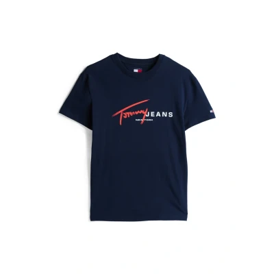 Abbildung von Tommy Jeans TEE Tshirt print, Herren, Größe: 46, Dark night navy
