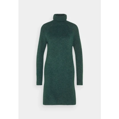 Abbildung von Pieces Pcellen LS HIGH NECK NOOS BC Strickkleid, Damen, Größe: XS, Trekking green