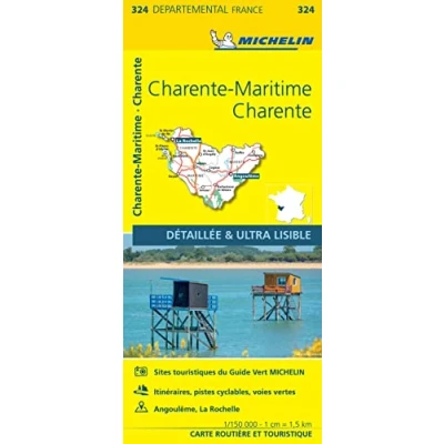 Abbildung von Michelin Charente: Straßen und Tourismuskarte 1:150.000 (MICHELIN Localkarten)