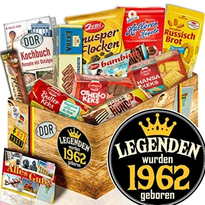 Abbildung von Geschenke mit Keksen/Ost Box/Legenden 1962/1962 Geschenk Mann
