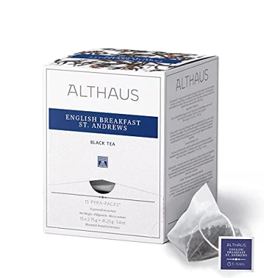 Abbildung von Althaus Tee ENGLISH BREAKFAST ST. ANDREWS ⋅ Schwarzer im Pyramidenbeutel PYRA PACK Naturbelassener Frühstückstee 15 x 2,75g