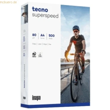 Abbildung von 5 x Inapa Kopierpapier superspeed 2100011539 A4 80g 500 Blatt