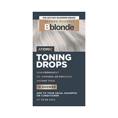 Abbildung von Jerome Russell Bblonde Atomic Toning Drops Non Permanent Hair Toner, Refresh &amp; Maintain Blonde Dye, Add in Shower with Shampoo or Conditioner, 50 Uses
