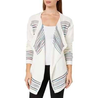 Abbildung von aleva Women&#039;s Damen Cardigan 19026467 AL04, Wollweiss, M/L Sweater, Medium/Large