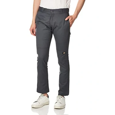 Abbildung von Dickies Herren Skinny Straight Double Knee Work Pant Hose, Charcoal V1, 36W / 34L