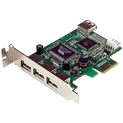 Abbildung von StarTech.com 4 Port USB 2.0 HighSpeed PCI Express Low Profile Schnittstellenkarte 1 x intern (Buchse) 3 extern (PEXUSB4DP)