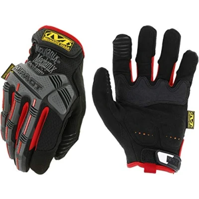 Abbildung von Mechanix Wear: M Pact Arbeitshandschuhe Berührungsfähig, Aufprallschutz, Absorbiert Vibrationen (Groß/Large, Rot/Schwarz)