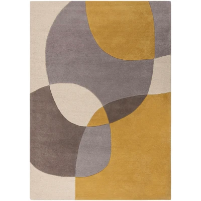 Abbildung von FLAIR RUGS Wollteppich &quot;Glow&quot;, rechteckig, fußbodenheizungsgeeignet, mit Hoch Tief Effekt, gemustert