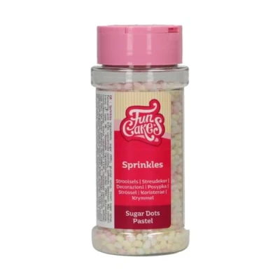 Abbildung von FunCakes Zucker Dots Pastel: Kuchenstreusel, köstlicher Geschmack, perfekt zum Dekorieren von Kuchen und Cupcakes, Dots. 80 g