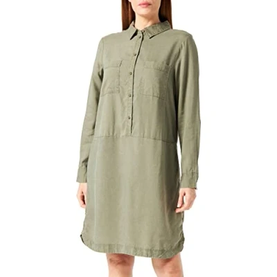 Abbildung von camel active MIT Langen ÄRMELN Blusenkleid, Damen, Größe: Large, Pine olive