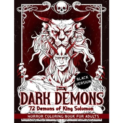 Abbildung von Dark Demon: Horror Coloring Pages Including 72 Demons of King Solomon Book 1 for Adults to Relieve Stress and Unwind