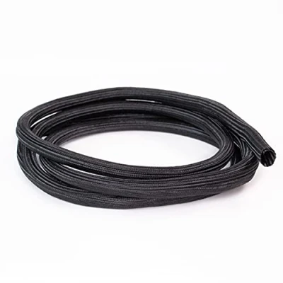 Abbildung von Hicab 3m Kabelschlauch, 19 mm, schwarz: selbstschliessend &amp; flexibel zuschneidbar. Das Geflecht bietet eine sichere Kabelbündelung.