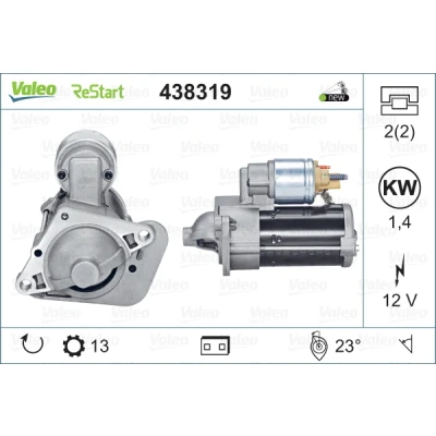 Abbildung von VALEO 438319 Anlasser 12 1,4 13 NEW STOP&amp;START ORIGINAL PART RENAULT: Megane 3 Grandtour, GRAND SCENIC 3, Schrägheck, DACIA: Duster SUV