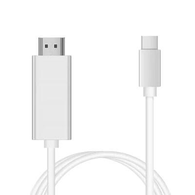 Abbildung von USB C zu HDMI Adapter Kabel, 4K UHD, 1080p Full HD, Kabel für Laptop mit C, 2 Meter, weiß