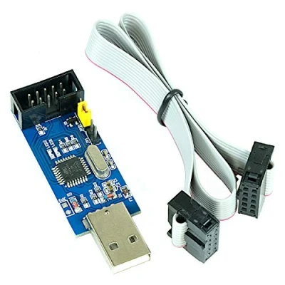 Abbildung von USBasp 3,3V 5V Programmiergerät inkl. Kabel, USB ISP Programmer für Atmel AVR und Arduino