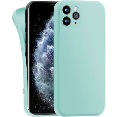 Abbildung von MyGadget Hülle Kompatibel mit iPhone 11 Pro Max robuste Silikon Schutzhülle TPU Case Slim Silikonhülle Back Cover Kratzfest Handyhülle Matt Mint