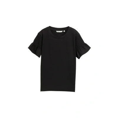 Abbildung von TOM Tailor Denim MIT Smockdetails Tshirt print, Damen, Größe: Medium, Deep black
