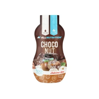 Abbildung von ALLNUTRITION Süße Soße Sirup Zuckerfrei Süßer Low Calorie für Süßspeisen, Pfannkuchen, Waffeln Fettfreie Cremige Sauce Kalorienarme Süßigkeiten Snack 500ml Chocolate Nut