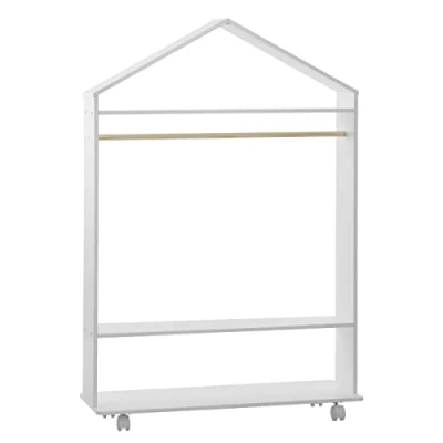 Abbildung von Atmosphera Kinderkleiderschrank mit Rollen Weiß