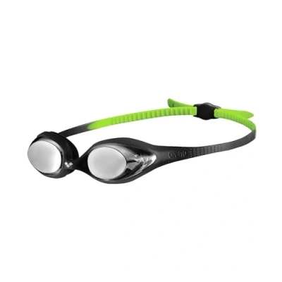 Abbildung von arena Schwimmbrille Spider Junior Mirror black silver green, (1 St), maximalen Schutz vor Sonnenstrahlen