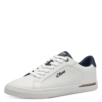 Abbildung von s.Oliver Herren Sneaker flach Zeitlos Bequem, Weiß (White), 40 EU